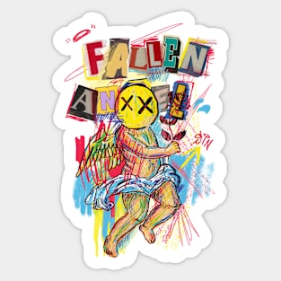 fallen angel Sticker